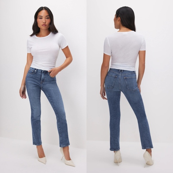 Good American Denim - NWT Good American Good Petite Straight Jeans in Indigo 254 Size 14P